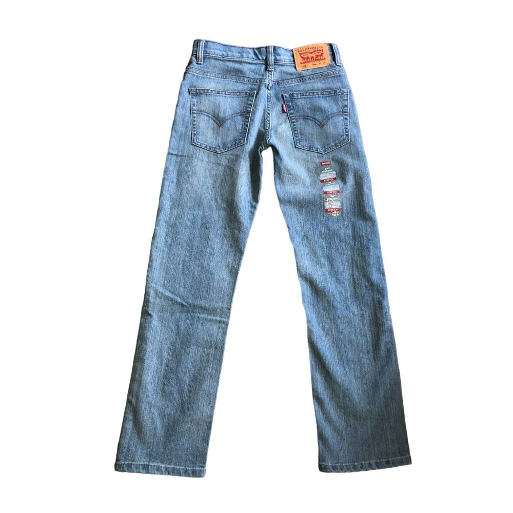 NWT LEVI'S 514 JEANS SIZE 10R 25X26 BLUE DENIM STRETCH STRAIGHT LEG BOYS